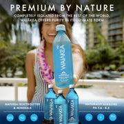 Waiākea - Hawaiian Volcanic Water - Naturally Alkaline Water - Ph Range 7.6 to 8.2 - All Natural Minerals & Electrolytes - 100% Recycled Water Bottles - Bottled Water 24 Pack - 16.9 Fl Oz, 500 Ml