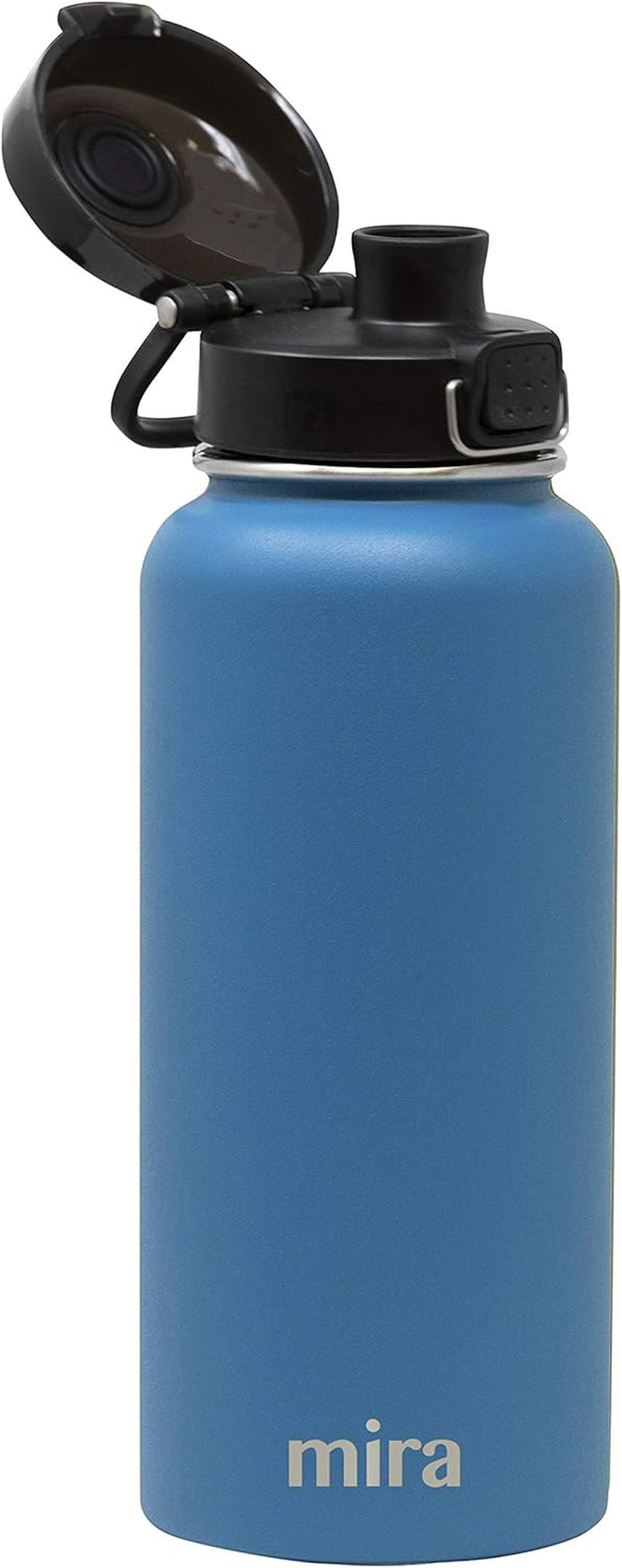 32 Oz Insulated Water Bottle - Stainless Steel Thermos with One-Touch Quick-Open Spout - Double Wall Hot & Cold (24Hr Cold/12Hr Hot) - Hawaiian Blue