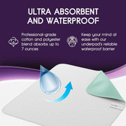 Incontinence Bed Pads - Reusable Waterproof Underpad Chair, Sofa and Mattress Protectors - Highly Absorbent, Machine Washable - for Children, Pets and Seniors (30X36 (Pack of 4), Multi-Color)
