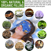Basic Herb Pack Rice Heating Pad Microwavable Reusable Heat Pack with Herbal Aromatherapy Fill, Freezer and Microwave Safe for Hot and Cold Therapy, Celestial Indigo